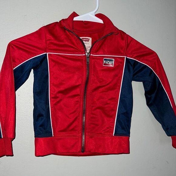 Levi's Toddler Boys Colorblock Track Jacket Set Red Navy Blue 3t - Picture 1 of 5